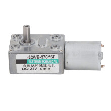 Schneckengetriebemotor, selbsthemmend, reversibel, hohes Drehmoment, einstellbare Drehzahluntersetzung, Turbinengetriebe, 24 V DC, 2 W, 300 U/min