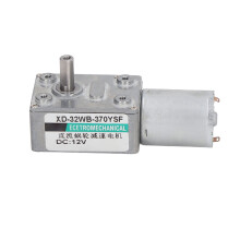 DC Gear Motor CW CCW Self Locking Speed Regulation Micro Turbine Worm Gear Reduction Motor 12V 50RPM
