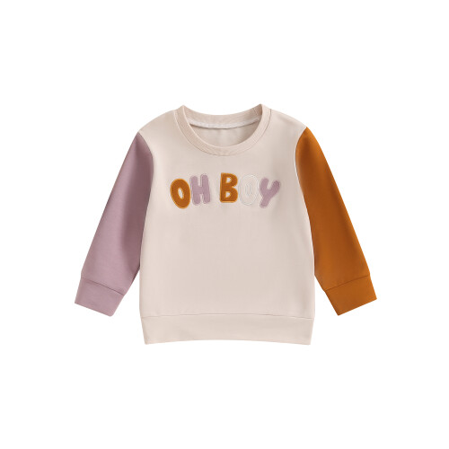 (5-6 Years, Beige) Φούτερ για νήπια φθινοπωρινά ρούχα