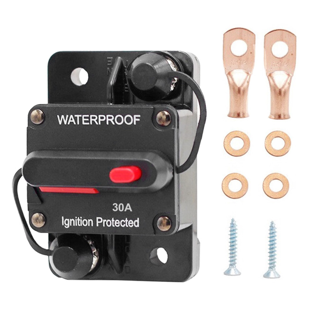 30 Amp Dc Circuit Breaker Ip67 Waterproof Manual Reset Switch For 12Vâ48V Boat Rv Solar System 9351714633338