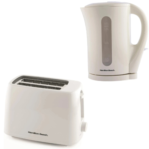 Hamilton Beach Hamilton Beach 1.7L Kettle & 2 Slice Toaster Set Cream 1