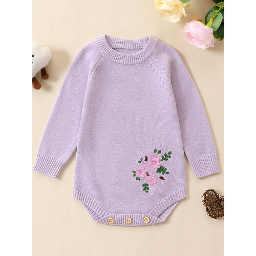 (18-24 Months, Purple) Πουλόβερ με μακριά φόρεμα φθινόπωρο-χειμώνα 1