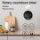 3in LED Digital Timer Rotatable Magnetic Low Noise ABS Shell Silicone Buttons Kitchen Timer White 3