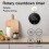 3in LED Digital Timer Rotatable Magnetic Low Noise ABS Shell Silicone Buttons Kitchen Timer Black 4
