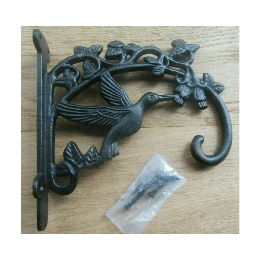 Humming Bird Hook Bracket Black Antique 5055979724834
