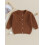 (6-12 Months, Maroon) Πλεκτό πουλόβερ για μωρά με κουμπιά, φθινόπωρο-χειμώνα 2
