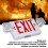 LED Emergency Exit Light Flame Retardant Shell Double Lights Red Exit Sign with Battery Backup 4