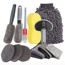 Car Cleaning Kit 12 Pcs Set, Scratch Microfiber Car Wash and Detailing Tools for Interior and Exterior