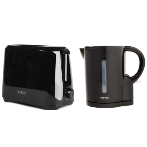 Pifco Black 1.7L Kettle & 2 Slice Toaster Set 2