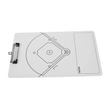 Baseball Coach Dry Erase Board with Secure Clipboard Clip for Game Strategy and Training