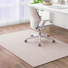 Beige 47x47in Office Chair Mat for Hardwood Floor Protection, Non Slip Washable Desk Chair Mat for Home Office
