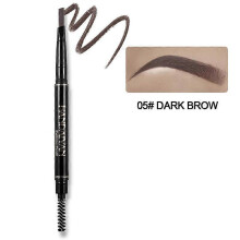 (05 dark brown) Natural Makeup Double Head Super Fine Eyebrow Pencil Waterproof Lasting Eyes Black Brown Make