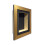 (Gold, A2) 4" Deep Shadow Box Frame: Black Mount Memory Box 1
