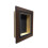 (Mahogany, 8" x 8") 4" Deep Shadow Box Frame: Black Mount Memory Box 1