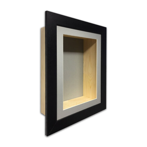 (Black, 14" x 10") 3" Deep Shadow Box Frame: Handmade Memory Box for Keepsakes