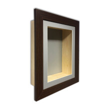 (Mahogany, 22" X 18") 3" Deep Shadow Box Frame: Handmade Memory Box for Keepsakes