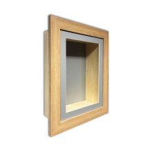 (Oak, 10" x 10") 3" Deep Shadow Box Frame: Handmade Memory Box for Keepsakes