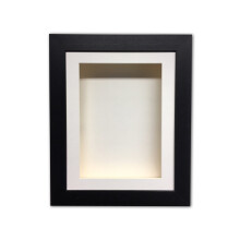 (Black, A4) 3" Deep Shadow Box Frame: Handmade Memory Box, Keepsake Display