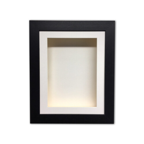(Black, A4) 3" Deep Shadow Box Frame: Handmade Memory Box, Keepsake Display