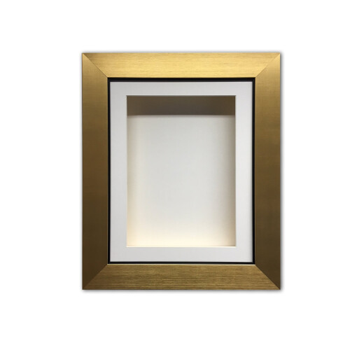 (Gold, 16" x 12") 3" Deep Shadow Box Frame: Handmade Memory Box, Keepsake Display