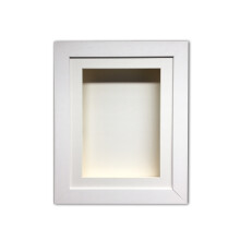 (White, 18" X 18") 3" Deep Shadow Box Frame: Handmade Memory Box, Keepsake Display