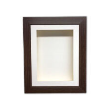 (Mahogany, 22" X 18") 50mm Deep Shadow Box Frame: Memory Box Display Case