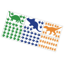 Dinosaur Wall Stickers Blue Pvc 1 Set Of 6pcs