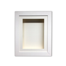 (White, 18" X 18") 50mm Deep Shadow Box Frame: Memory Box Display Case
