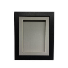 (Black, 14" x 10") Handmade 3D Shadow Box Frame: Memory Box Display (25mm Deep)