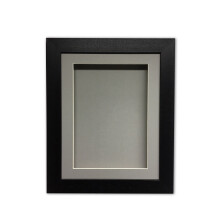 (Black, 8" x 6") Handmade 3D Shadow Box Frame: Memory Box Display (25mm Deep)