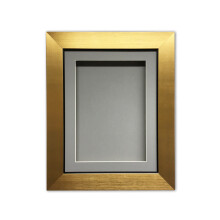 (Gold, 8" x 6") Handmade 3D Shadow Box Frame: Memory Box Display (25mm Deep)