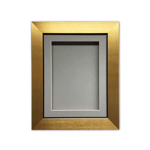 (Gold, 8" x 6") Handmade 3D Shadow Box Frame: Memory Box Display (25mm Deep)