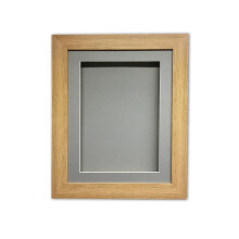 (Oak, 14" x 10") Handmade 3D Shadow Box Frame: Memory Box Display (25mm Deep)