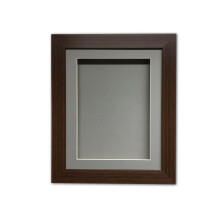 (Mahogany, 8" x 8") Handmade 3D Shadow Box Frame: Memory Box Display (25mm Deep)
