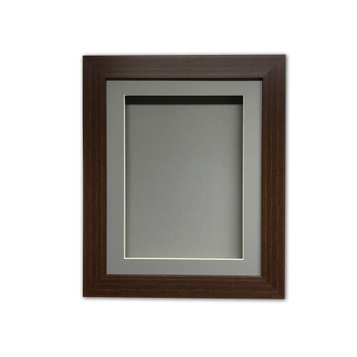 (Mahogany, 10" x 10") Handmade 3D Shadow Box Frame: Memory Box Display (25mm Deep)