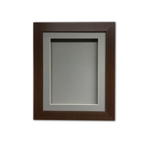 (Mahogany, A2) Handmade 3D Shadow Box Frame: Memory Box Display (25mm Deep)