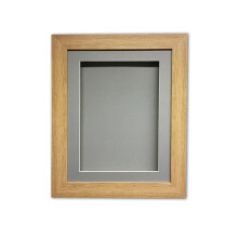(Oak, 8" x 8") Handmade 3D Shadow Box Frame: Memory Box Display (25mm Deep)