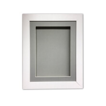 (White, 10" x 10") Handmade 3D Shadow Box Frame: Memory Box Display (25mm Deep)