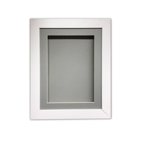 (White, 22" X 18") Handmade 3D Shadow Box Frame: Memory Box Display (25mm Deep)