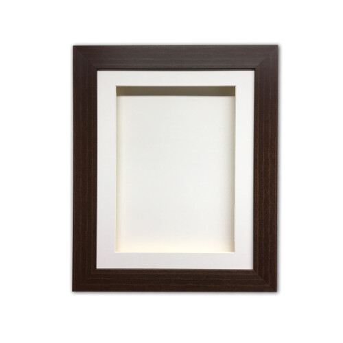 (Mahogany, 8" x 8") Handmade 3D Shadow Box Frame: Memory Box Display (25mm Deep)