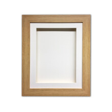 (Oak, A3) Handmade 3D Shadow Box Frame: Memory Box Display (25mm Deep)
