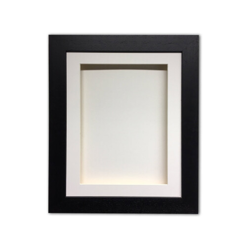 (Black, 10" x 10") Handmade 3D Shadow Box Frame: Memory Box Display (25mm Deep)