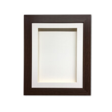 (Mahogany, 8" x 6") Handmade 3D Shadow Box Frame: Memory Box Display (25mm Deep)