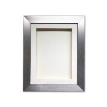 (Silver, A3) Handmade 3D Shadow Box Frame: Memory Box Display (25mm Deep)