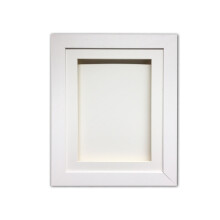 (White, 28" x 18") Handmade 3D Shadow Box Frame: Memory Box Display (25mm Deep)