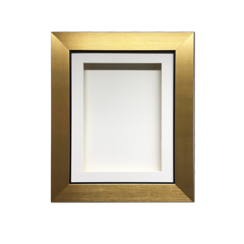 (Gold, A2) Handmade 3D Shadow Box Frame: Memory Box Display (25mm Deep)