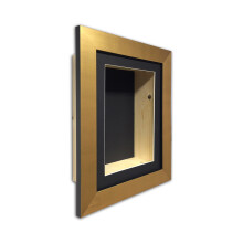 (Gold, 15" x 15") 3" Deep Shadow Box Frame: Handmade Memory Box for Keepsakes