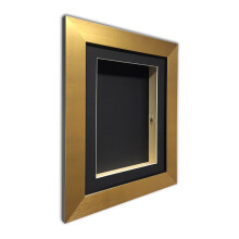 (Gold, 18" X 18") Handmade 3D Shadow Box Frame: Memory Box Display (50mm Deep)