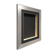 (Silver, 6" x 6") Handmade 3D Shadow Box Frame: Memory Box Display (50mm Deep)