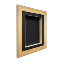 (Oak, 6" x 6") Handmade 3D Shadow Box Frame: Memory Box Display (50mm Deep)